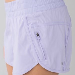 Lululemon light purple tracker short